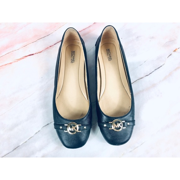 Michael Kors Shoes - Michael Kors black/gold embellished flats